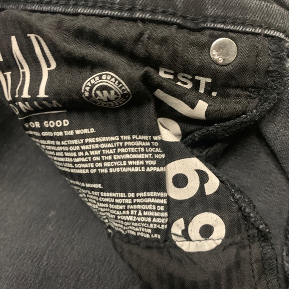 Gap Denim true skinny distressed black wash jeans size 27 - Picture 4 of 8